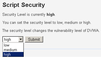 DVWA security