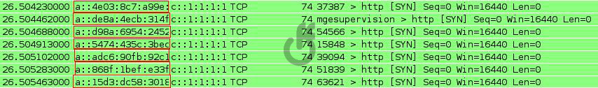 Dos IPv6 flood syn